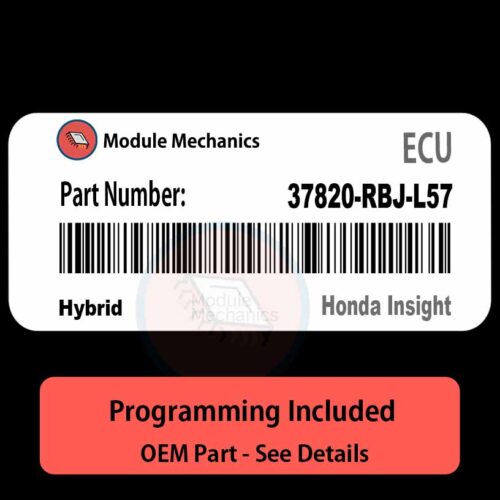 37820-RBJ-L57 / Hybrid ECU with PROGRAMMING - VIN & Security | Honda Insight  | ECM PCM Engine Control Computer OEM