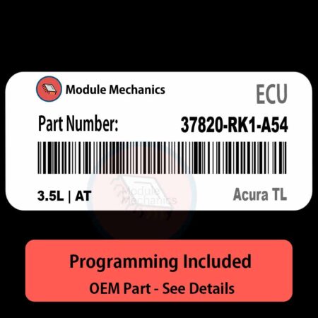 37820-RK1-A54 / 3.5L | AT ECU with PROGRAMMING - VIN & Security | Acura TL  | ECM PCM Engine Control Computer OEM