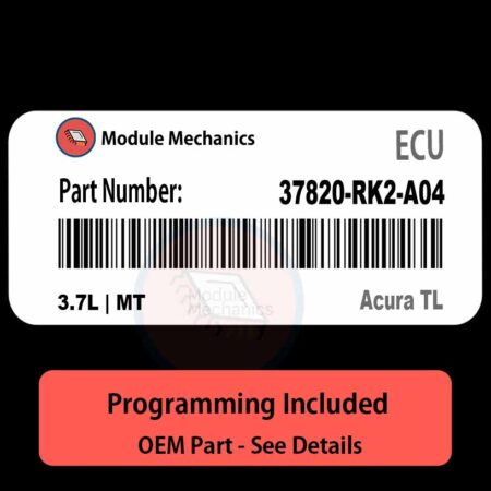 37820-RK2-A04 / 3.7L | MT ECU with PROGRAMMING - VIN & Security | Acura TL  | ECM PCM Engine Control Computer OEM