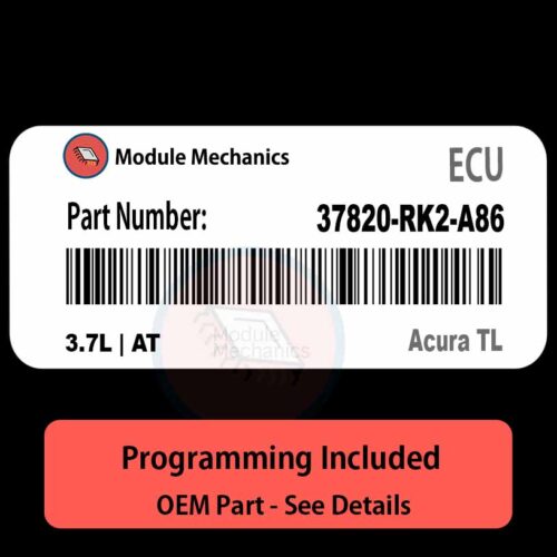 37820-RK2-A86 / 3.7L | AT ECU with PROGRAMMING - VIN & Security | Acura TL  | ECM PCM Engine Control Computer OEM