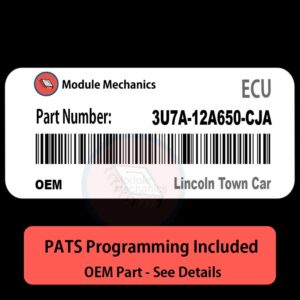 3U7A-12A650-CJA ECU with PROGRAMMING - VIN & Security | Lincoln Town Car  | ECM PCM Engine Control Computer OEM