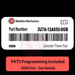 3U7A-12A650-DGB ECU with PROGRAMMING - VIN & Security | Lincoln Town Car  | ECM PCM Engine Control Computer OEM