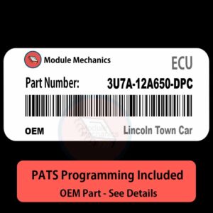 3U7A-12A650-DPC ECU with PROGRAMMING - VIN & Security | Lincoln Town Car  | ECM PCM Engine Control Computer OEM