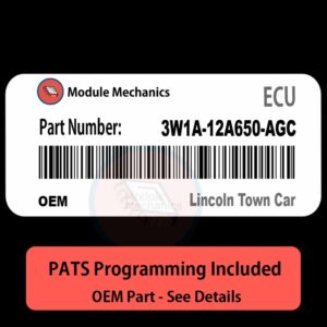 3W1A-12A650-AGC ECU with PROGRAMMING - VIN & Security | Lincoln Town Car  | ECM PCM Engine Control Computer OEM