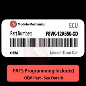 F8VK-12A650-CD ECU with PROGRAMMING - VIN & Security | Lincoln Town Car  | ECM PCM Engine Control Computer OEM