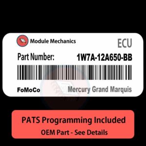 1W7A-12A650-BB ECU with PROGRAMMING - VIN & Security | Mercury Grand Marquis | ECM PCM Engine Control Computer OEM