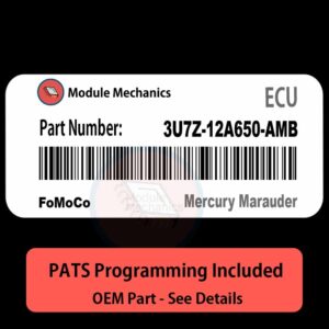 3U7Z-12A650-AMB ECU with PROGRAMMING - VIN & Security | Mercury Marauder  | ECM PCM Engine Control Computer OEM