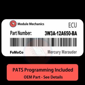 3W3A-12A650-BA ECU with PROGRAMMING - VIN & Security | Mercury Marauder  | ECM PCM Engine Control Computer OEM