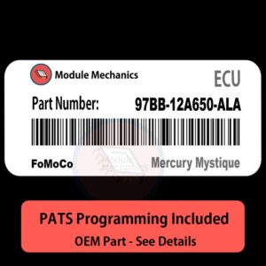 97BB-12A650-ALA ECU with PROGRAMMING - VIN & Security | Mercury Mystique  | ECM PCM Engine Control Computer OEM