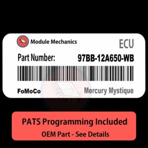 97BB-12A650-WB ECU with PROGRAMMING - VIN & Security | Mercury Mystique  | ECM PCM Engine Control Computer OEM
