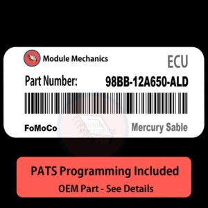 98BB-12A650-ALD ECU with PROGRAMMING - VIN & Security | Mercury Sable  | ECM PCM Engine Control Computer OEM