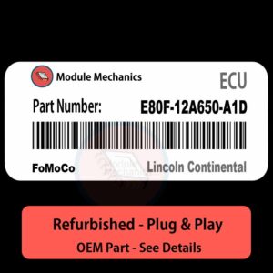 E80F-12A650-A1D ECU - PLUG & PLAY |  Lincoln Continental | ECM PCM BCM Engine Control Computer OEM