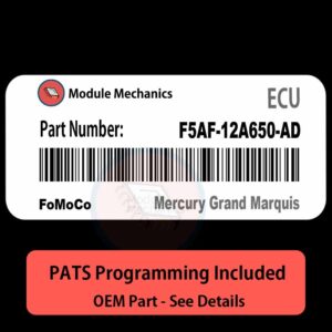 F5AF-12A650-AD ECU with PROGRAMMING - VIN & Security | Mercury Grand Marquis | ECM PCM Engine Control Computer OEM
