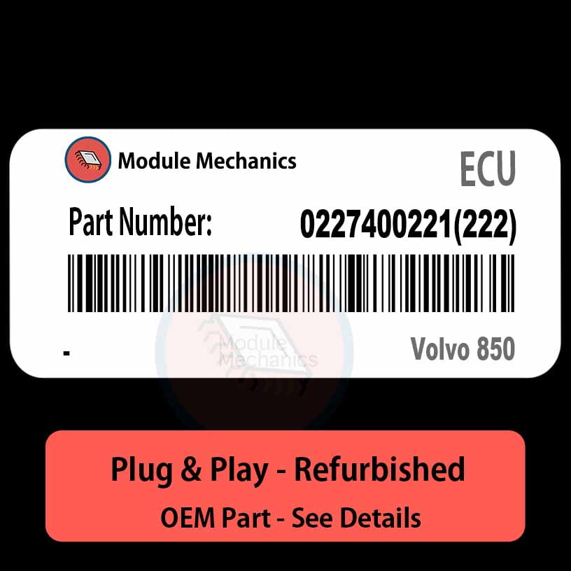 0227400221(222) ECU - PLUG & PLAY | Volvo 850 | ECM PCM BCM Engine Control Computer OEM 0227400221(222) ECU - PLUG & PLAY | Volvo 850 | ECM PCM BCM Engine Control Computer OEM