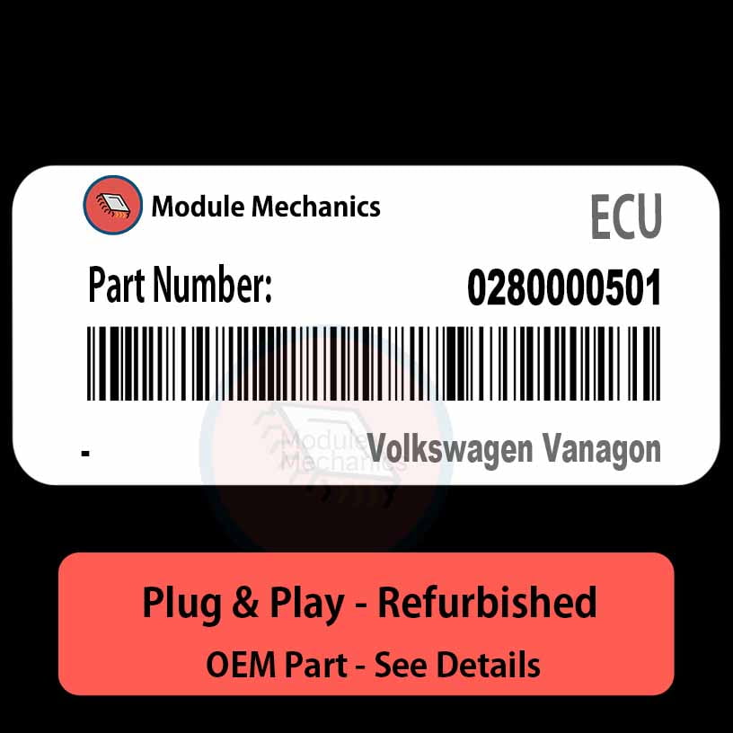 0280000501 ECU - PLUG & PLAY | Volkswagen Vanagon | ECM PCM BCM Engine Control Computer OEM 0280000501 ECU - PLUG & PLAY | Volkswagen Vanagon | ECM PCM BCM Engine Control Computer OEM