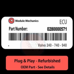 0280000571 ECU - PLUG & PLAY |  Volvo 240 - 740 - 940 | ECM PCM BCM Engine Control Computer OEM