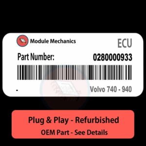 0280000933 ECU - PLUG & PLAY | Volvo 740 - 940 | ECM PCM BCM Engine Control Computer OEM
