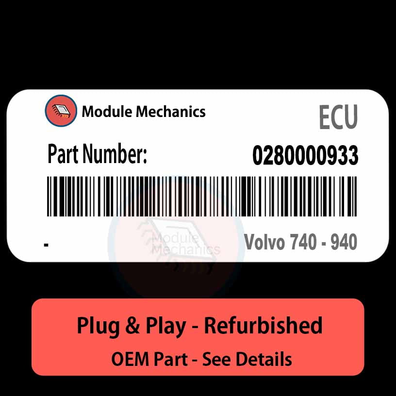 0280000933 ECU - PLUG & PLAY | Volvo 740 - 940 | ECM PCM BCM Engine Control Computer OEM 0280000933 ECU - PLUG & PLAY | Volvo 740 - 940 | ECM PCM BCM Engine Control Computer OEM