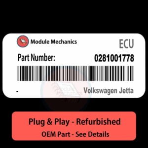 0281001778 ECU - PLUG & PLAY | Volkswagen Jetta | ECM PCM BCM Engine Control Computer OEM