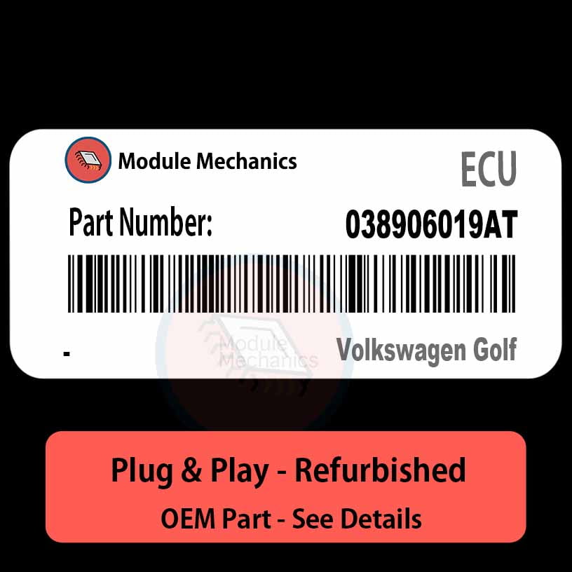 038906019AT ECU - PLUG & PLAY | Volkswagen Golf | ECM PCM BCM Engine Control Computer OEM 038906019AT ECU - PLUG & PLAY | Volkswagen Golf | ECM PCM BCM Engine Control Computer OEM