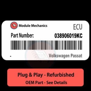 038906019KC ECU - PLUG & PLAY | Volkswagen Passat | ECM PCM BCM Engine Control Computer OEM
