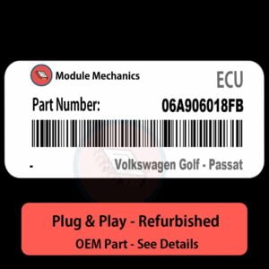 06A906018FB ECU - PLUG & PLAY |  Volkswagen Golf - Passat | ECM PCM BCM Engine Control Computer OEM