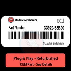 33920-58B90 ECU - PLUG & PLAY | Suzuki Sidekick | ECM PCM BCM Engine Control Computer OEM