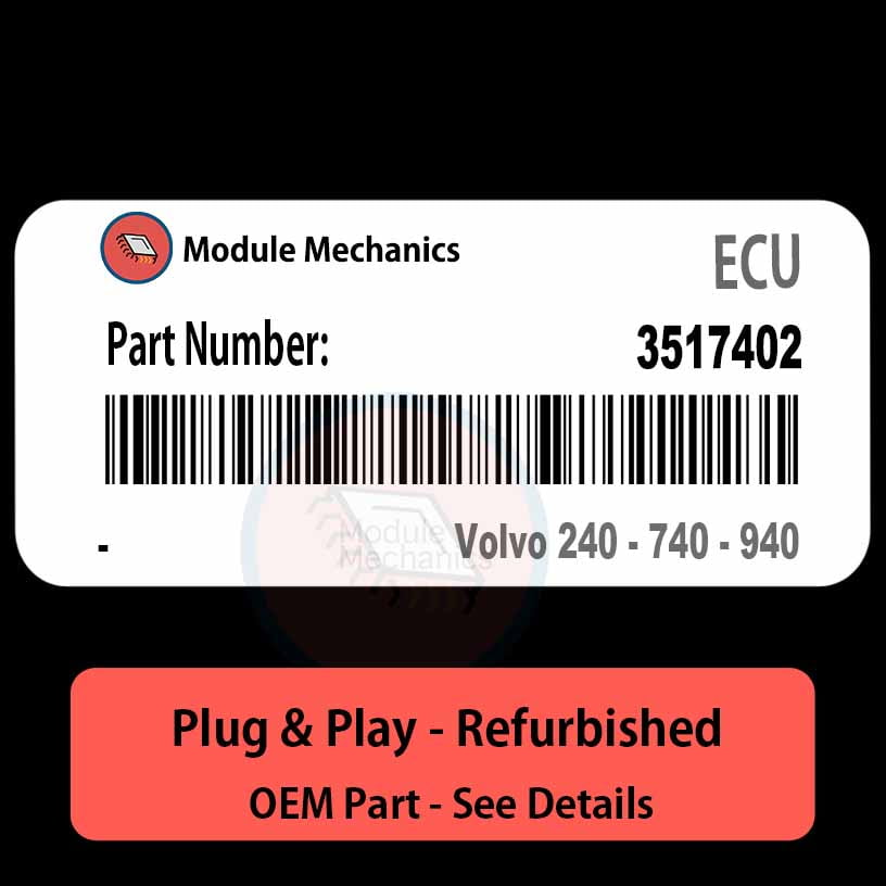 3517402 ECU - PLUG & PLAY | Volvo 240 - 740 - 940 | ECM PCM BCM Engine Control Computer OEM 3517402 ECU - PLUG & PLAY | Volvo 240 - 740 - 940 | ECM PCM BCM Engine Control Computer OEM