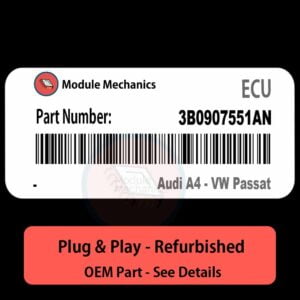 3B0907551AN ECU - PLUG & PLAY | Audi A4 - VW Passat | ECM PCM BCM Engine Control Computer OEM