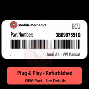 3B0907551G ECU - PLUG & PLAY | Audi A4 - VW Passat | ECM PCM BCM Engine Control Computer OEM