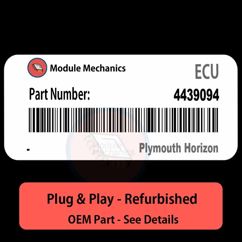 4439094 ECU - PLUG & PLAY | Plymouth Horizon | ECM PCM BCM Engine Control Computer OEM 4439094 ECU - PLUG & PLAY | Plymouth Horizon | ECM PCM BCM Engine Control Computer OEM