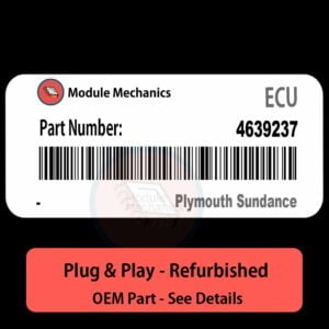 4639237 ECU - PLUG & PLAY |  Plymouth Sundance | ECM PCM BCM Engine Control Computer OEM
