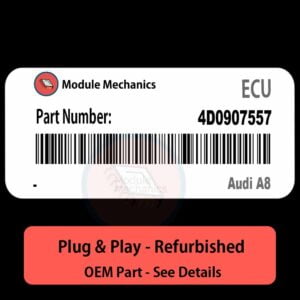 4D0907557 ECU - PLUG & PLAY | Audi A8 | ECM PCM BCM Engine Control Computer OEM
