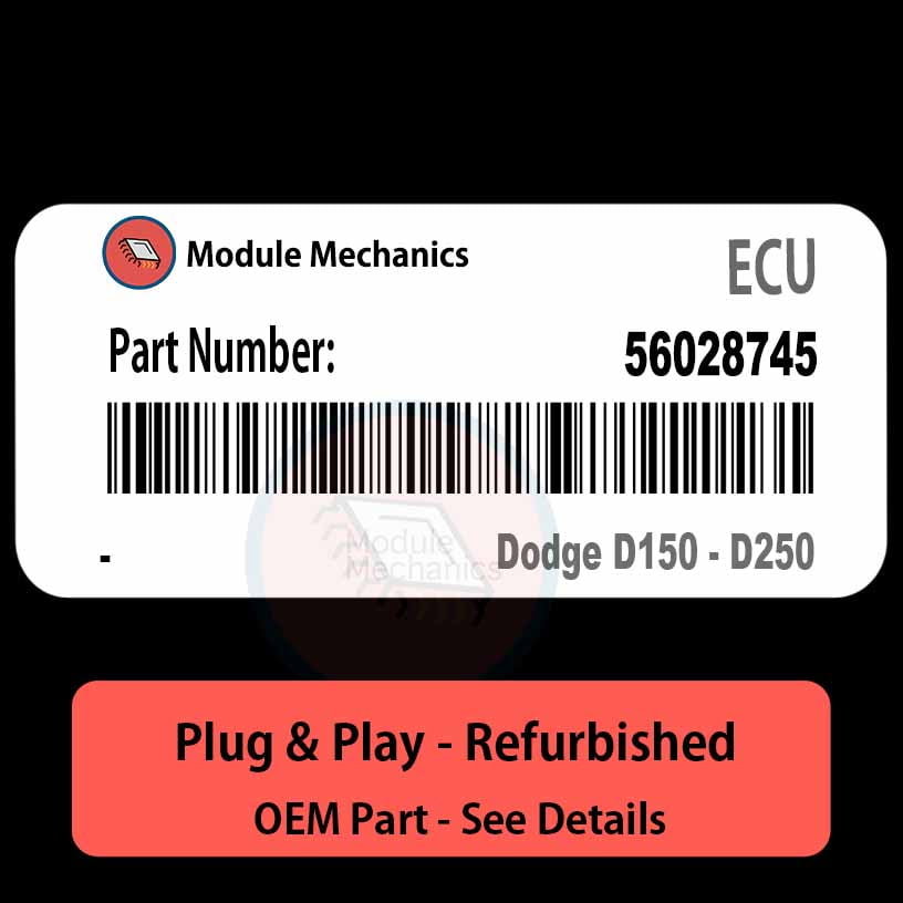 56028745 ECU - PLUG & PLAY | Dodge D150 - D250 | ECM PCM BCM Engine Control Computer OEM 56028745 ECU - PLUG & PLAY | Dodge D150 - D250 | ECM PCM BCM Engine Control Computer OEM