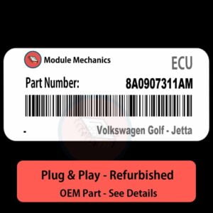 8A0907311AM ECU - PLUG & PLAY |  Volkswagen Golf - Jetta | ECM PCM BCM Engine Control Computer OEM