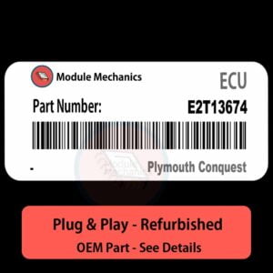 E2T13674 ECU - PLUG & PLAY |  Plymouth Conquest | ECM PCM BCM Engine Control Computer OEM