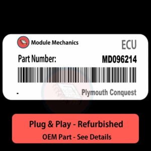 MD096214 ECU - PLUG & PLAY | Plymouth Conquest | ECM PCM BCM Engine Control Computer OEM