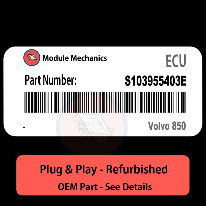 S103955403E ECU - PLUG & PLAY | Volvo 850 | ECM PCM BCM Engine Control Computer OEM S103955403E ECU - PLUG & PLAY | Volvo 850 | ECM PCM BCM Engine Control Computer OEM