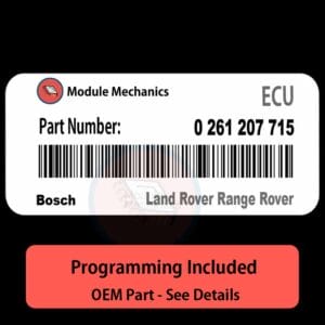 0261207715 ECU with PROGRAMMING - VIN & Security | Land Rover Range Rover | ECM PCM Engine Control Computer OEM