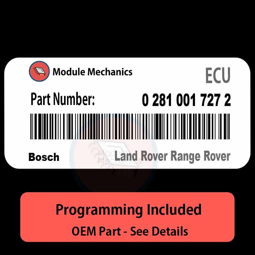 02810017272 ECU with PROGRAMMING - VIN & Security | Land Rover Range Rover | ECM PCM Engine Control Computer OEM 02810017272 ECU with PROGRAMMING - VIN & Security | Land Rover Range Rover | ECM PCM Engine Control Computer OEM