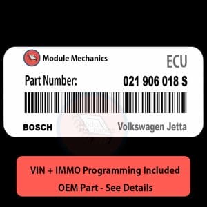 021 906 018 S ECU with PROGRAMMING - VIN & Security | Volkswagen Jetta  | ECM PCM Engine Control Computer OEM