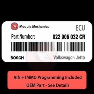 022 906 032 CR ECU with PROGRAMMING - VIN & Security | Volkswagen Jetta  | ECM PCM Engine Control Computer OEM