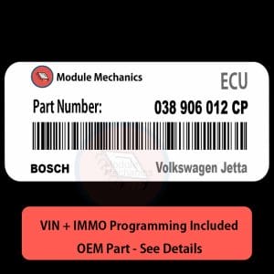 038 906 012 CP ECU with PROGRAMMING - VIN & Security | Volkswagen Jetta  | ECM PCM Engine Control Computer OEM