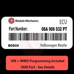 06A 906 032 PT ECU with PROGRAMMING - VIN & Security | Volkswagen Beetle  | ECM PCM Engine Control Computer OEM