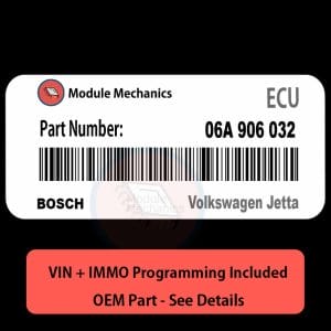 06A 906 032  ECU with PROGRAMMING - VIN & Security | Volkswagen Jetta  | ECM PCM Engine Control Computer OEM