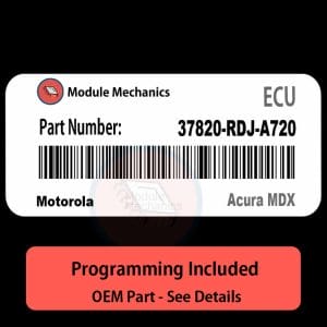 37820-RDJ-A720 ECU with PROGRAMMING - VIN & Security | Acura MDX | ECM PCM Engine Control Computer OEM