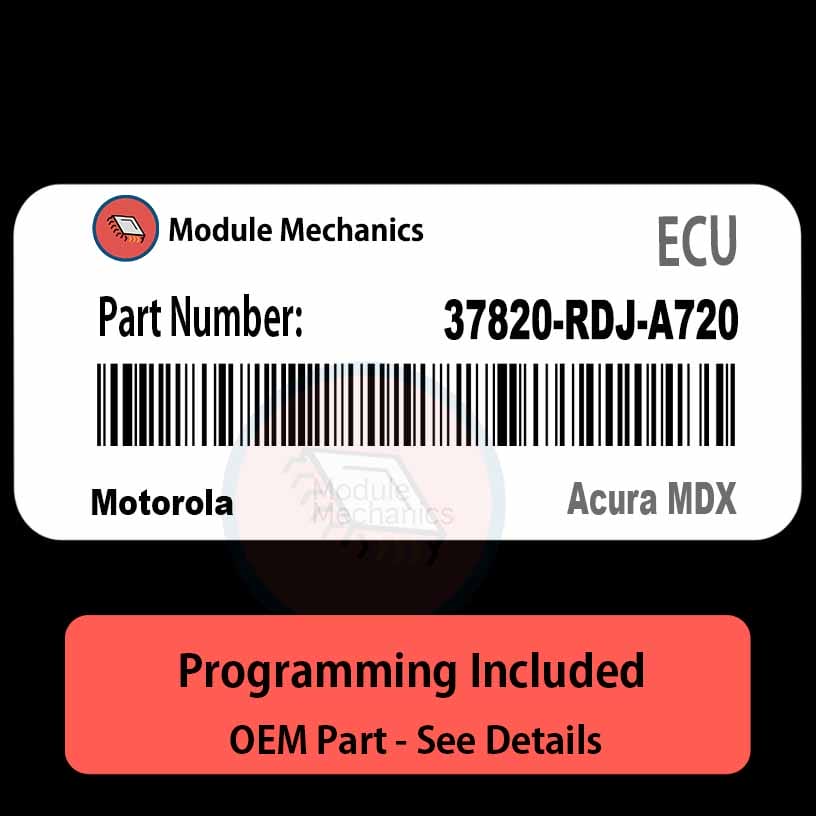 37820-RDJ-A720 ECU with PROGRAMMING - VIN & Security | Acura MDX | ECM PCM Engine Control Computer OEM 37820-RDJ-A720 ECU with PROGRAMMING - VIN & Security | Acura MDX | ECM PCM Engine Control Computer OEM