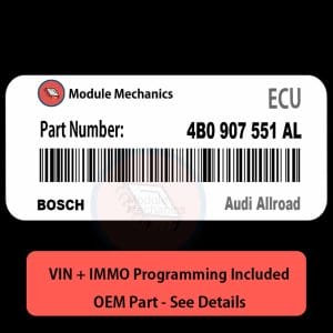 4B0 907 551 AL ECU with PROGRAMMING - VIN & Security | Audi Allroad  | ECM PCM Engine Control Computer OEM