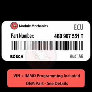 4B0 907 551 T ECU with PROGRAMMING - VIN & Security | Audi A6  | ECM PCM Engine Control Computer OEM