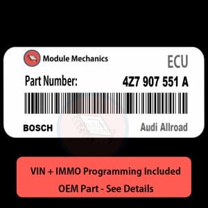 4Z7 907 551 A ECU with PROGRAMMING - VIN & Security | Audi Allroad  | ECM PCM Engine Control Computer OEM